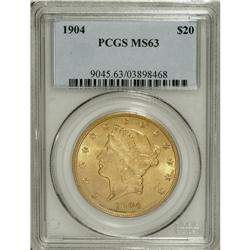 1904 $20 MS63 PCGS. PCGS Population (42656/25814).