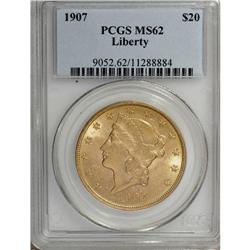 1907 $20 MS62 PCGS. PCGS Population (7079/3601). N