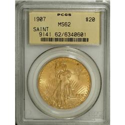 1907 $20 Arabic Numerals MS62 PCGS. PCGS Populatio