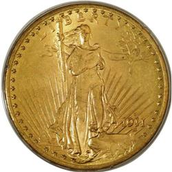 1911-D $20 MS63 PCGS. PCGS Population (2143/4298). NGC