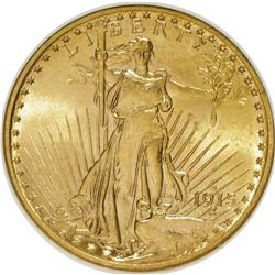 1915-S $20 MS64 NGC. NGC Census: (4748/1561). PCGS Pop