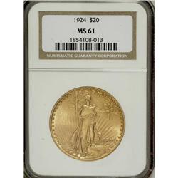 1924 $20 MS61 NGC. NGC Census: (5929/225079). PCGS