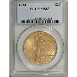 1924 $20 MS63 PCGS. PCGS Population (62718/84611).