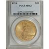 Image 1 : 1924 $20 MS63 PCGS. PCGS Population (62718/84611).
