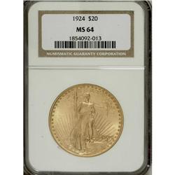 1924 $20 MS64 NGC. NGC Census: (81498/28898). PCGS
