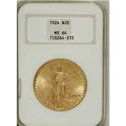 1924 $20 MS64 NGC. NGC Census: (81614/28951). PCGS