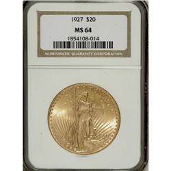 1927 $20 MS64 NGC. NGC Census: (42041/17406). PCGS
