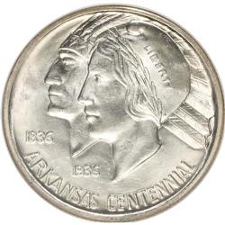 1938-D 50C Arkansas MS64 NGC. NGC Census: (185/208). P