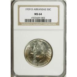 1939-D 50C Arkansas MS64 NGC. NGC Census: (171/160