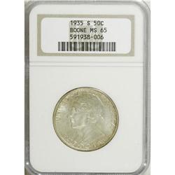 1935-S 50C Boone MS65 NGC. NGC Census: (329/181).