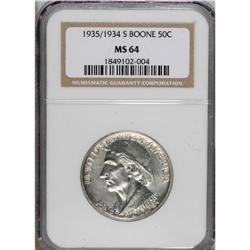 1935/34-S 50C Boone MS64 NGC. NGC Census: (135/274