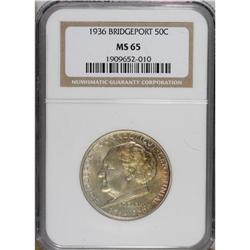 1936 50C Bridgeport MS65 NGC. NGC Census: (996/291