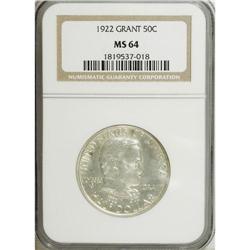 1922 50C Grant no Star MS64 NGC. NGC Census: (1318