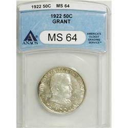 1922 50C Grant no Star MS64 ANACS. NGC Census: (13