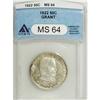 Image 1 : 1922 50C Grant no Star MS64 ANACS. NGC Census: (13