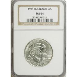 1924 50C Huguenot MS64 NGC. NGC Census: (1212/1195