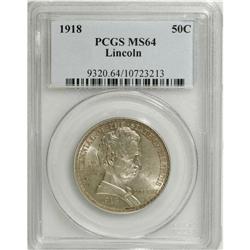 1918 50C Lincoln MS64 PCGS. PCGS Population (1878/
