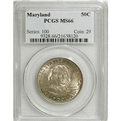 1934 50C Maryland MS66 PCGS. PCGS Population (507/
