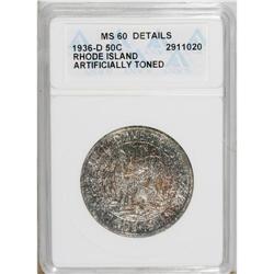 1936-D 50C Rhode Island MS60 ANACS. NGC Census: (0/148
