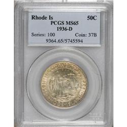 1936-D 50C Rhode Island MS65 PCGS. PCGS Population