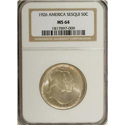 1926 50C Sesquicentennial MS64 NGC. NGC Census: (1