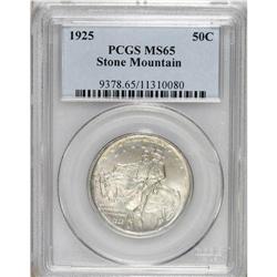 1925 50C Stone Mountain MS65 PCGS. PCGS Population