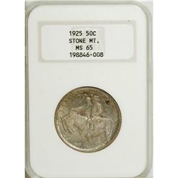 1925 50C Stone Mountain MS65 NGC. NGC Census: (195
