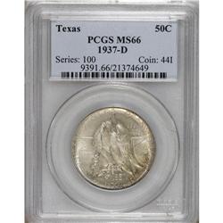 1937-D 50C Texas MS66 PCGS. PCGS Population (420/9