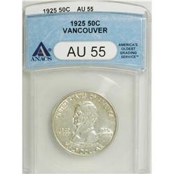 1925 50C Vancouver AU55 ANACS. NGC Census: (4/1881