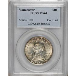 1925 50C Vancouver MS64 PCGS. PCGS Population (900