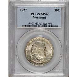 1927 50C Vermont MS63 PCGS. PCGS Population (922/2