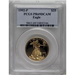1992-P G$25 Half-Ounce Gold Eagle PR69 Deep Cameo PC
