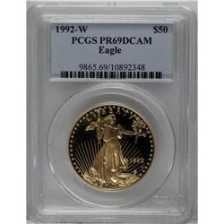 1992-W G$50 One-Ounce Gold Eagle PR69 Deep Cameo PCG