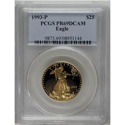 1993-P G$25 Half-Ounce Gold Eagle PR69 Deep Cameo PC