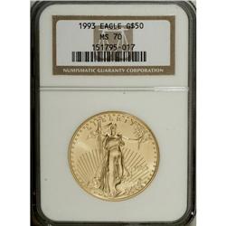 1993 G$50 One-Ounce Gold Eagle MS70 NGC. NGC Censu
