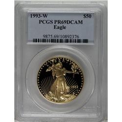 1993-W G$50 One-Ounce Gold Eagle PR69 Deep Cameo PCG