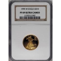 1995-W G$10 Quarter-Ounce Gold Eagle PR69 Deep Cameo