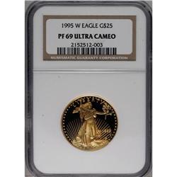 1995-W G$25 Half-Ounce Gold Eagle PR69 Deep Cameo NG