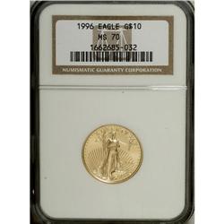1996 G$10 Quarter-Ounce Gold Eagle MS70 NGC. NGC C
