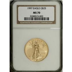 1997 G$25 Half-Ounce Gold Eagle MS70 NGC. NGC Cens
