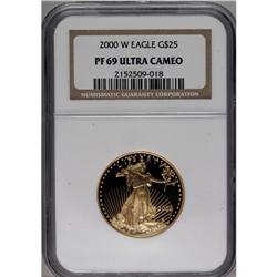 2000-W G$25 Half-Ounce Gold Eagle PR69 Deep Cameo NG