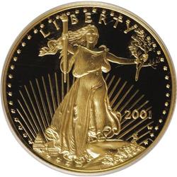 2001-W G$25 Half-Ounce Gold Eagle PR69 Deep Cameo PCGS