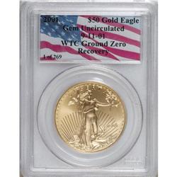 2001 G$50 One-Ounce Gold Eagle MS60 PCGS. PCGS Populat