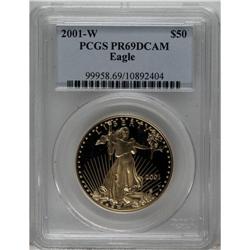 2001-W G$50 One-Ounce Gold Eagle PR69 Deep Cameo PCG