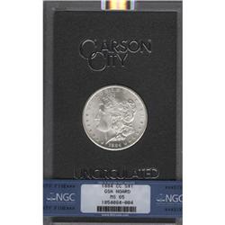 1884-CC $1 GSA HOARD MS65 NGC. NGC Census: (1671/224).