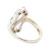 Image 3 : 0.60 ctw Emerald and Diamond Ring - 18KT White Gold