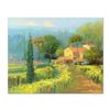 Image 1 : Ming Feng, "Lone Cypress" Original Oil Painting on Canvas, Hand Signed with Lett
