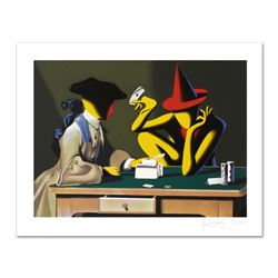 Mark Kostabi,  Chance Encounter  Limited Edition Serigraph, Numbered and Hand Si