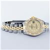 Image 4 : Rolex Ladies 2 Tone Champagne Diamond Lugs & Pyramid Datejust Wriswatch