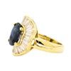 Image 2 : 2.90 ctw Sapphire and Diamond Ring - 18KT Yellow Gold